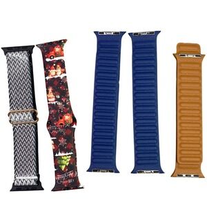 Lot of 5 Watch Bands 38/40/41mm‎ Magnetic Christmas Silicone NEW